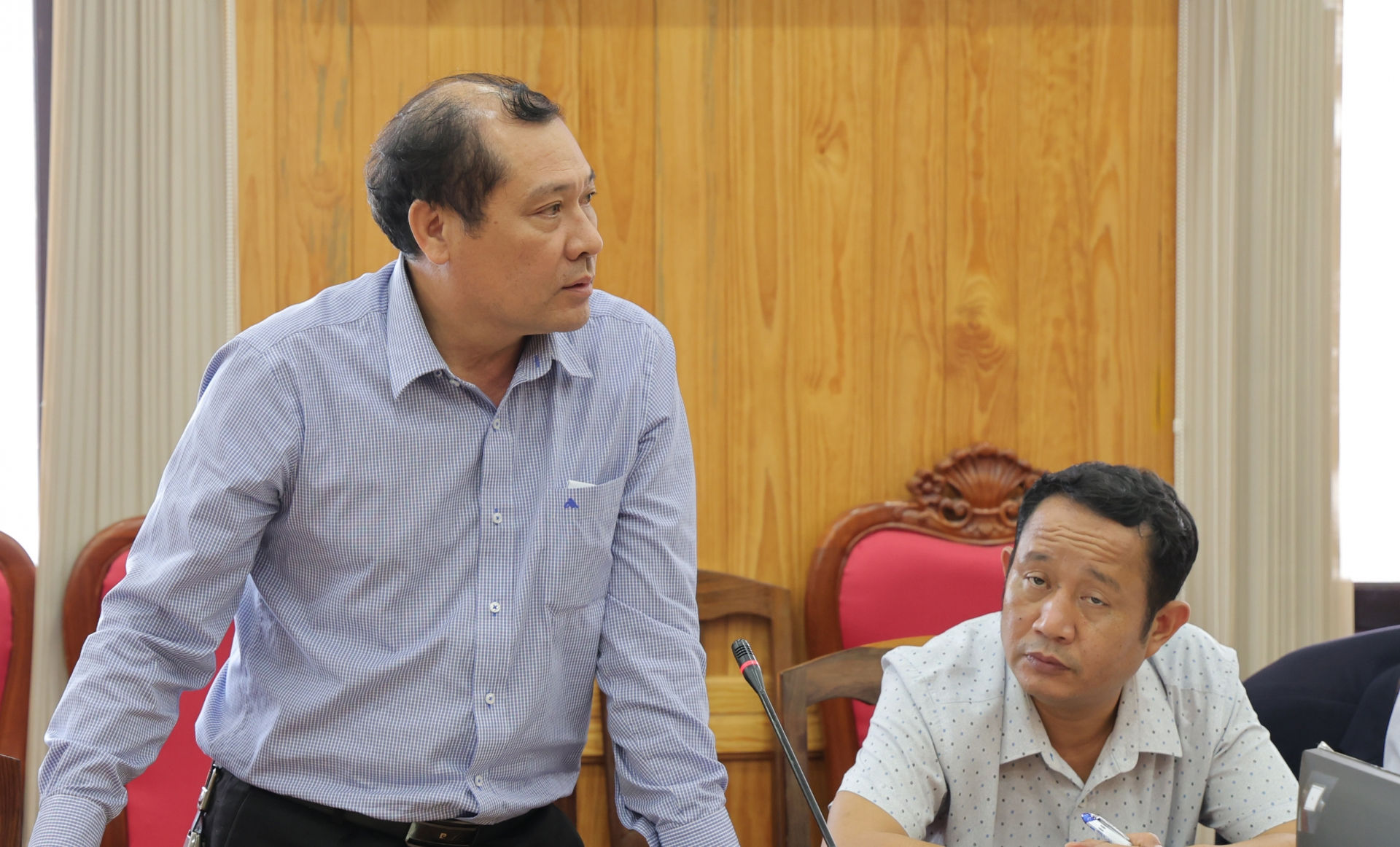 Đại diện Lãnh đạo VP đăng ký đất đai phát biểu tịa buổi làm việc 