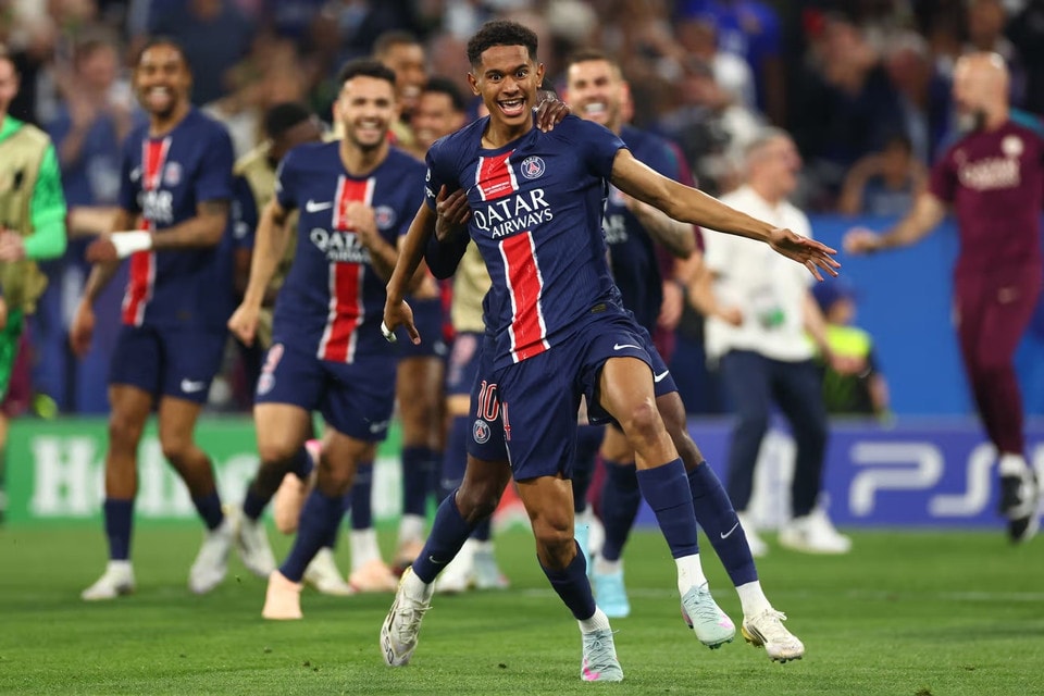 Niềm vui của cầu thủ PSG với chiến thắng tưng bừng. (Nguồn: Getty Images)
