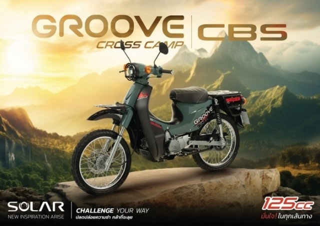 Phiên bản GROOVE CROSS CAMP 125 CBS 2025 với thiết kế phong cách Adventure cá tính. Ảnh: S.T xeo.jpg
