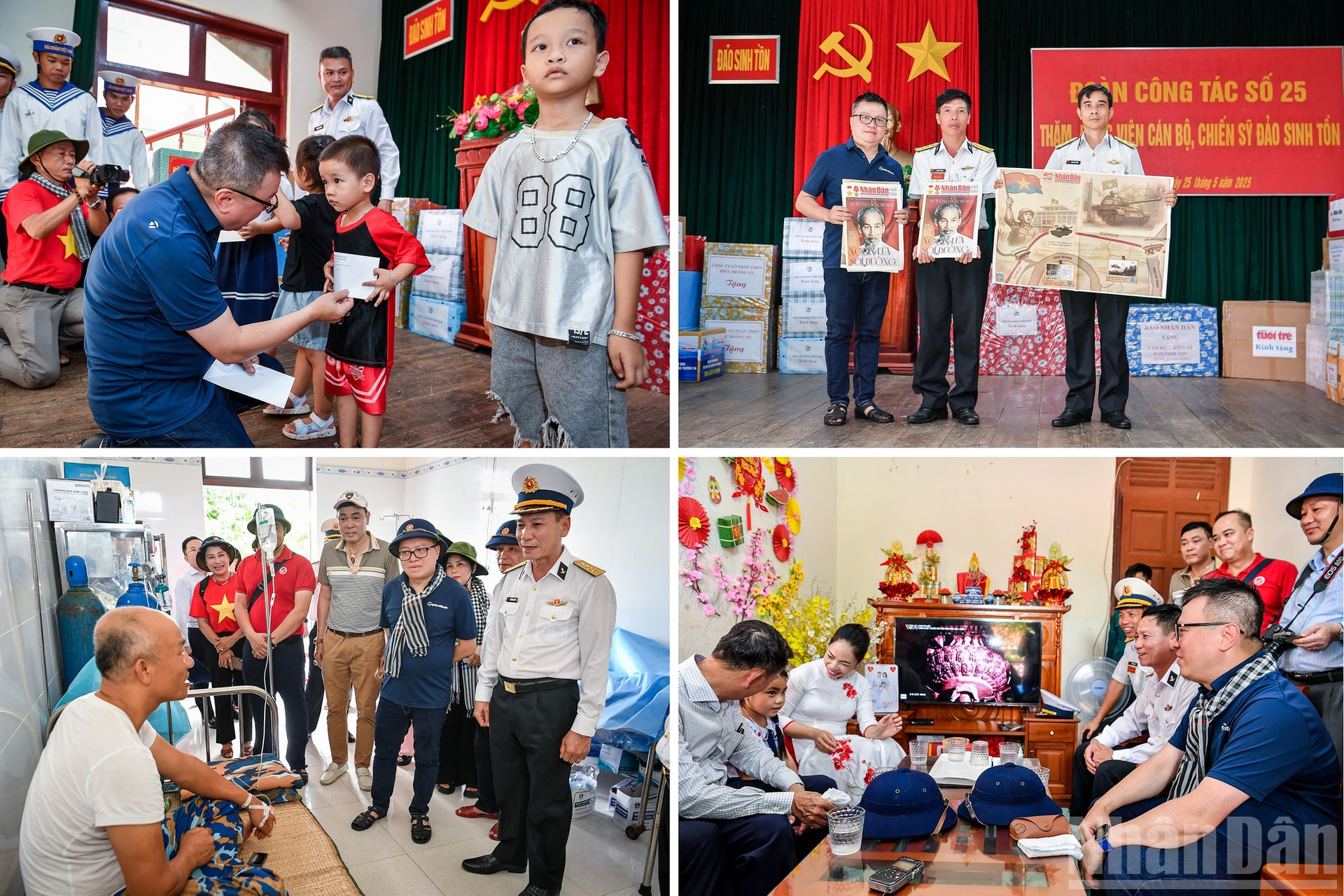 Ngoài những món quà ý nghĩa và thiết thực, các nhà báo đã đi thăm hỏi, động viên cán bộ chiến sĩ và người dân đảo Sinh Tồn. ndo_br_untitled-1.jpg