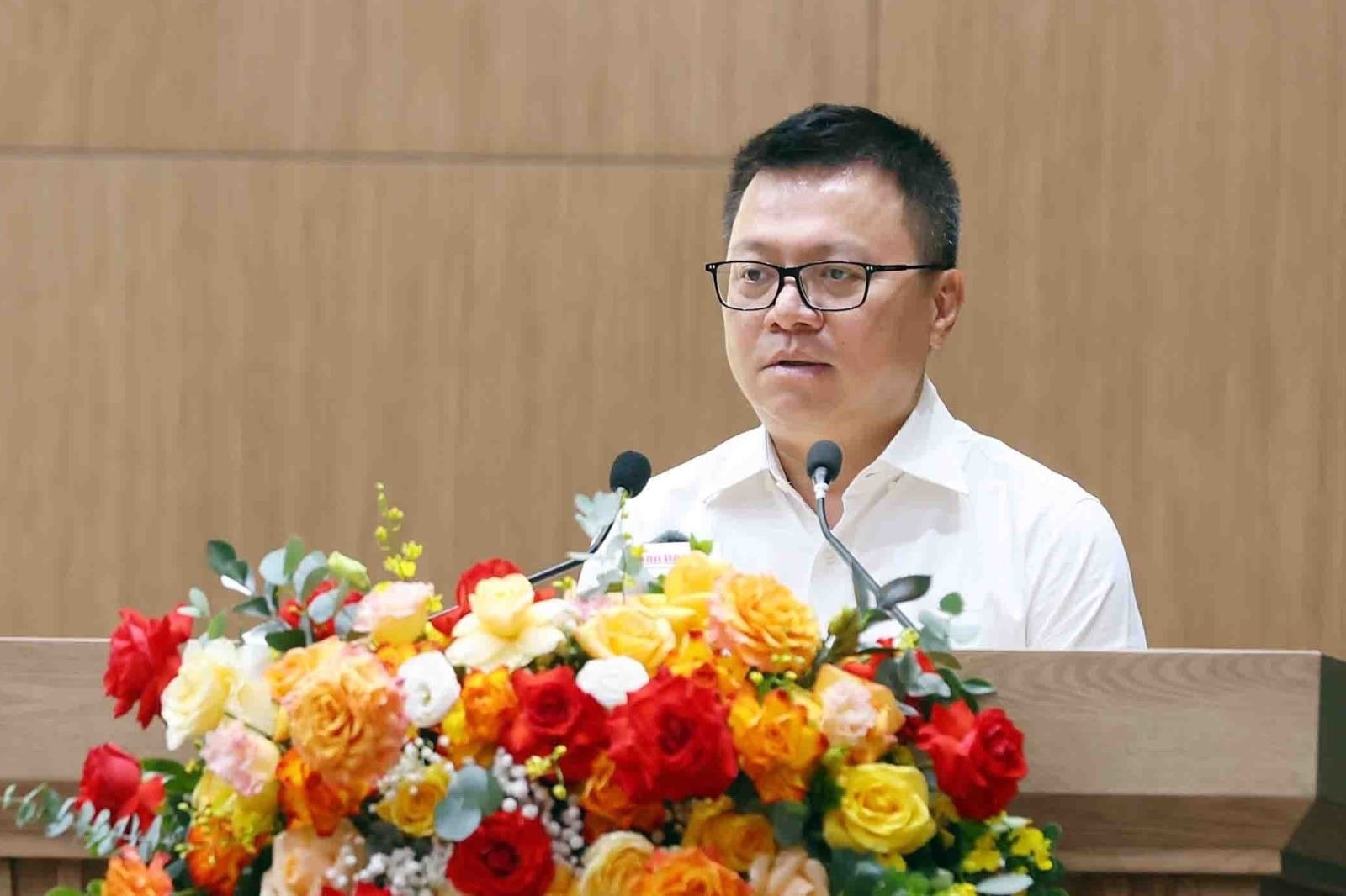 Đồng chí Lê Quốc Minh, Ủy viên Trung ương Đảng, Phó Trưởng Ban Tuyên giáo - Dân vận Trung ương, Tổng Biên tập Báo Nhân Dân, Bí thư Đảng ủy, Chủ tịch Hội Nhà báo Việt Nam. Ảnh tư liệu: Phạm Kiên/TTXVN