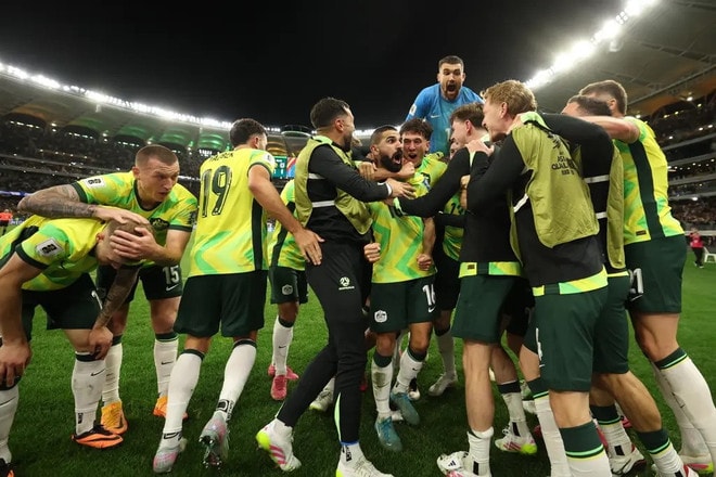 Australia nắm ưu thế trong cuộc cạnh tranh tấm vé thứ 6 đại diện châu Á dự World Cup 2026. (Nguồn: FIFA) australia-0606.jpg