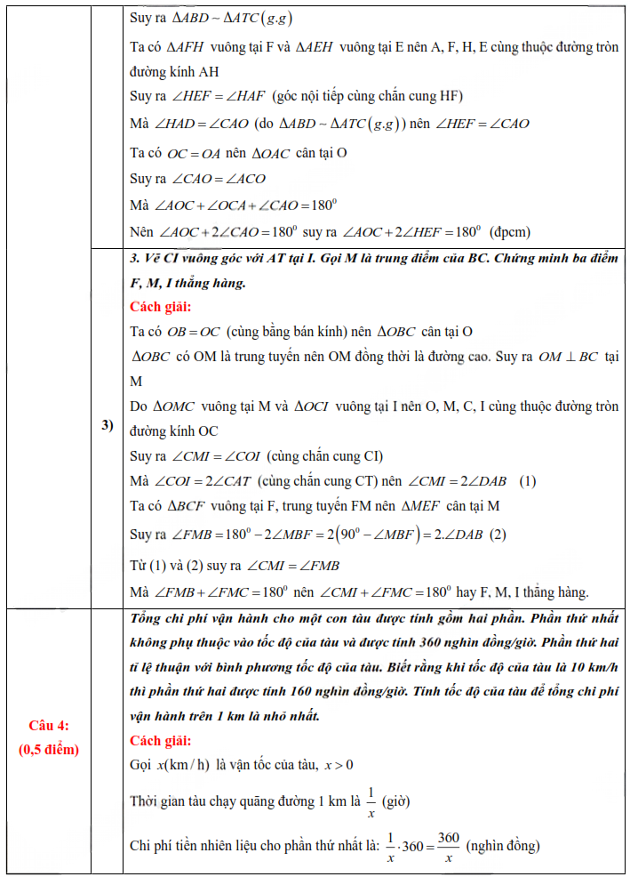 Toán lớp 10 Bà rịa Vũng Tàu