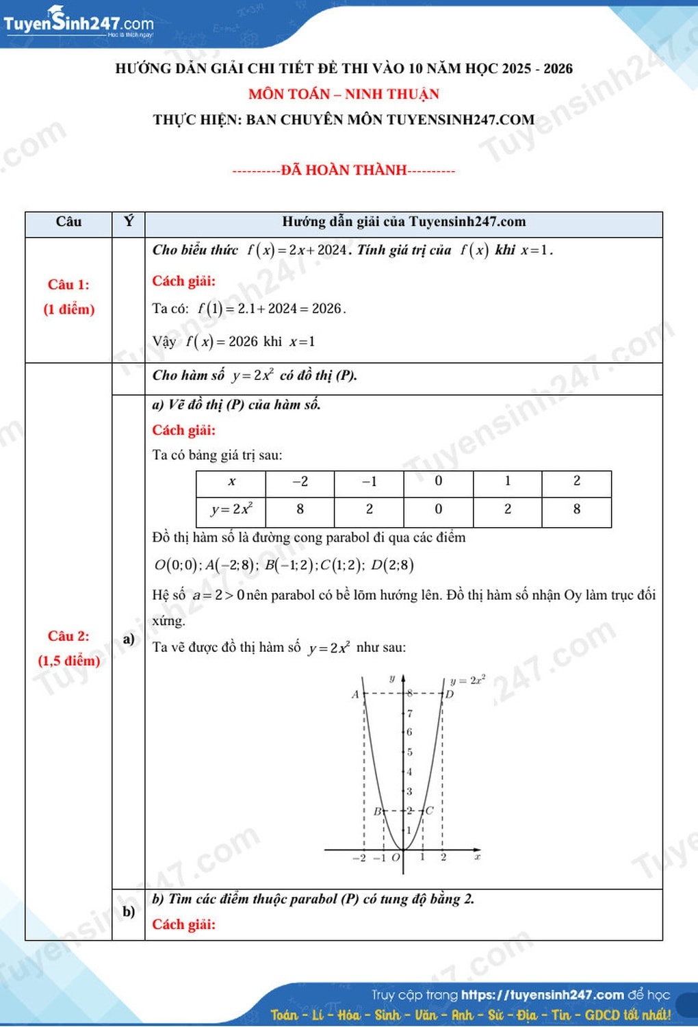 Đề và đáp án các môn thi vào lớp 10 của Ninh Thuận - 13
