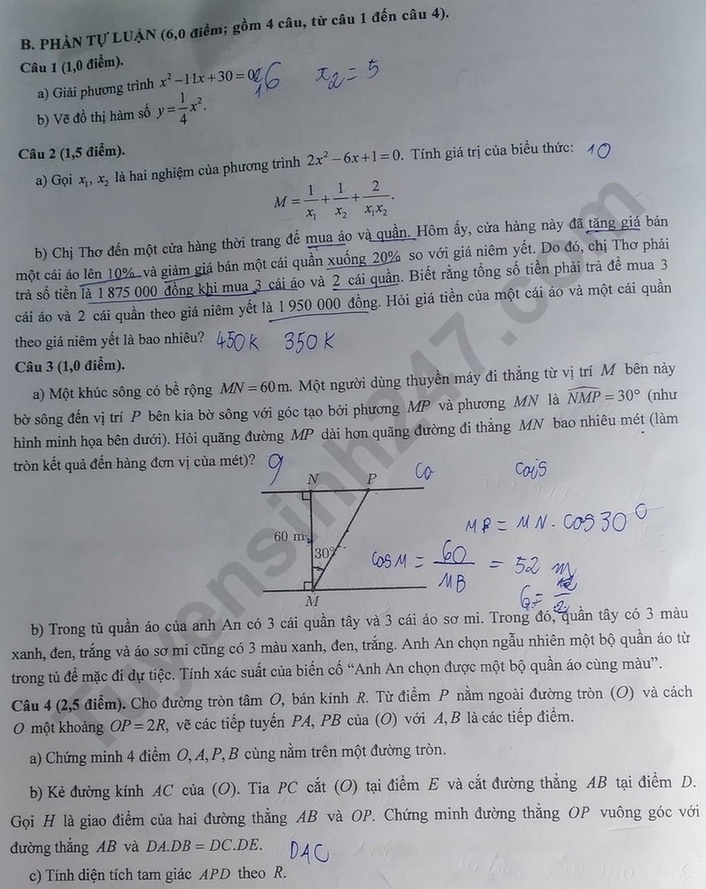 Đáp án tất cả các môn thi vào lớp 10 ở Cần Thơ năm 2025 - 4