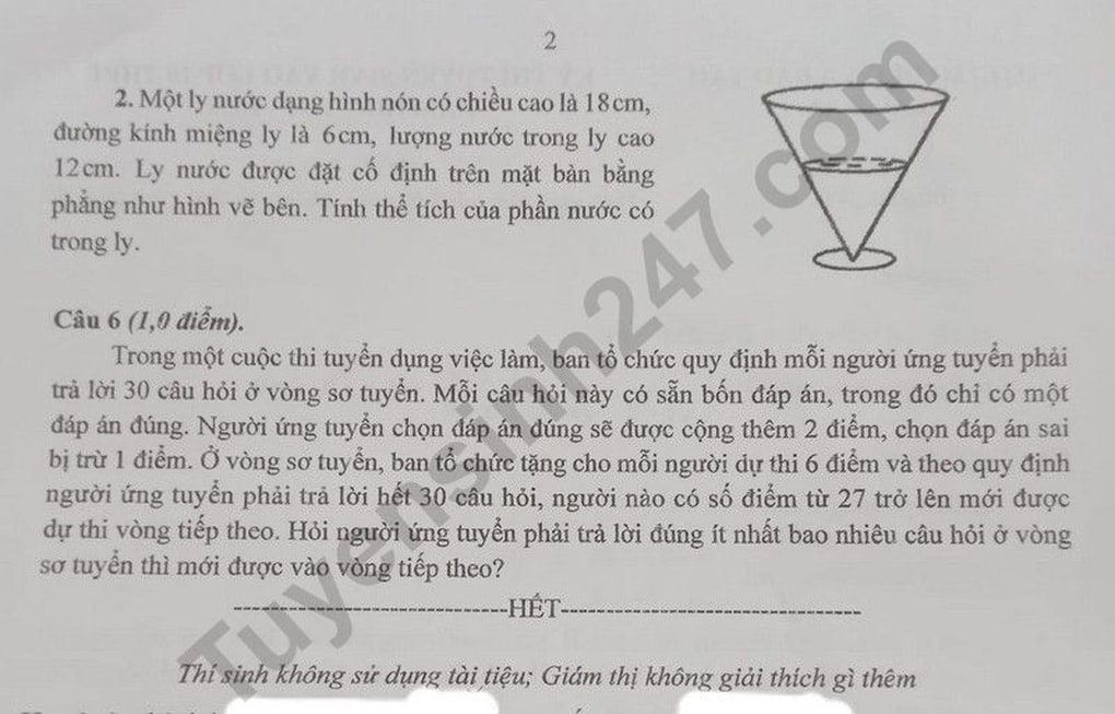 Đề thi và đáp án 3 môn vào lớp 10 tỉnh Bắc Kạn năm 2025 - 12