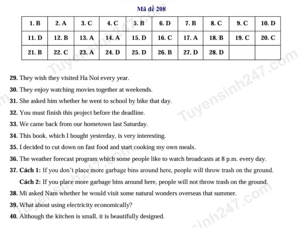 Thành phố hiếu khách nhất Việt Nam vào đề tiếng Anh thi lớp 10 Bạc Liêu - 4