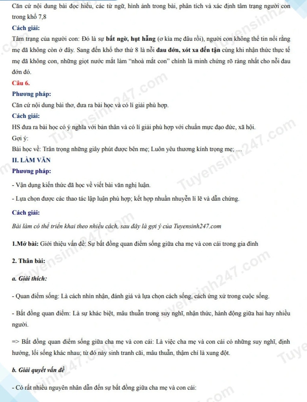 Tỉnh đầu tiên thi lớp 10, đề và đáp án môn ngữ văn - 4