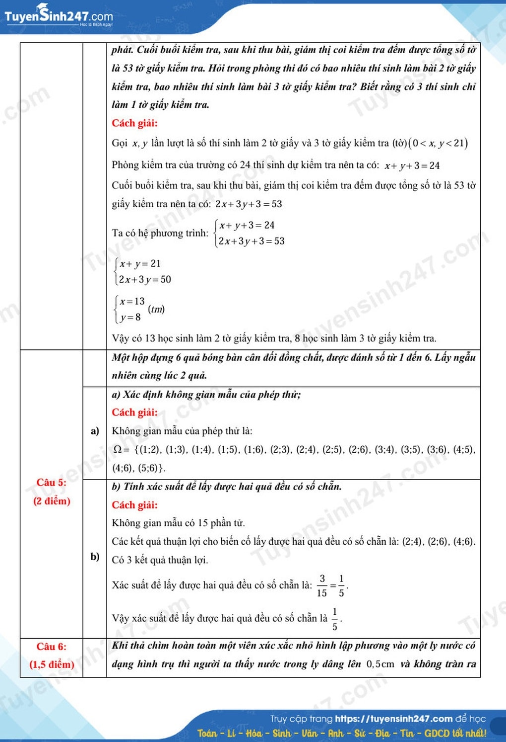 Đề và đáp án các môn thi vào lớp 10 của Ninh Thuận - 15