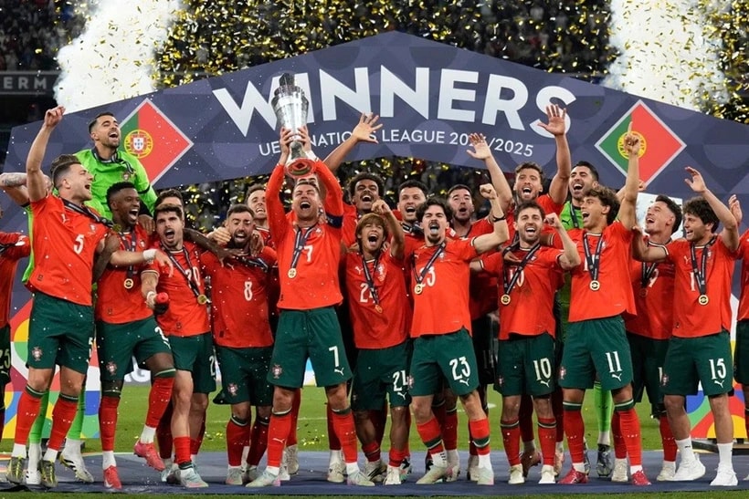 Bồ Đào Nha vô địch Nations League 2024-25. (Nguồn: AP)