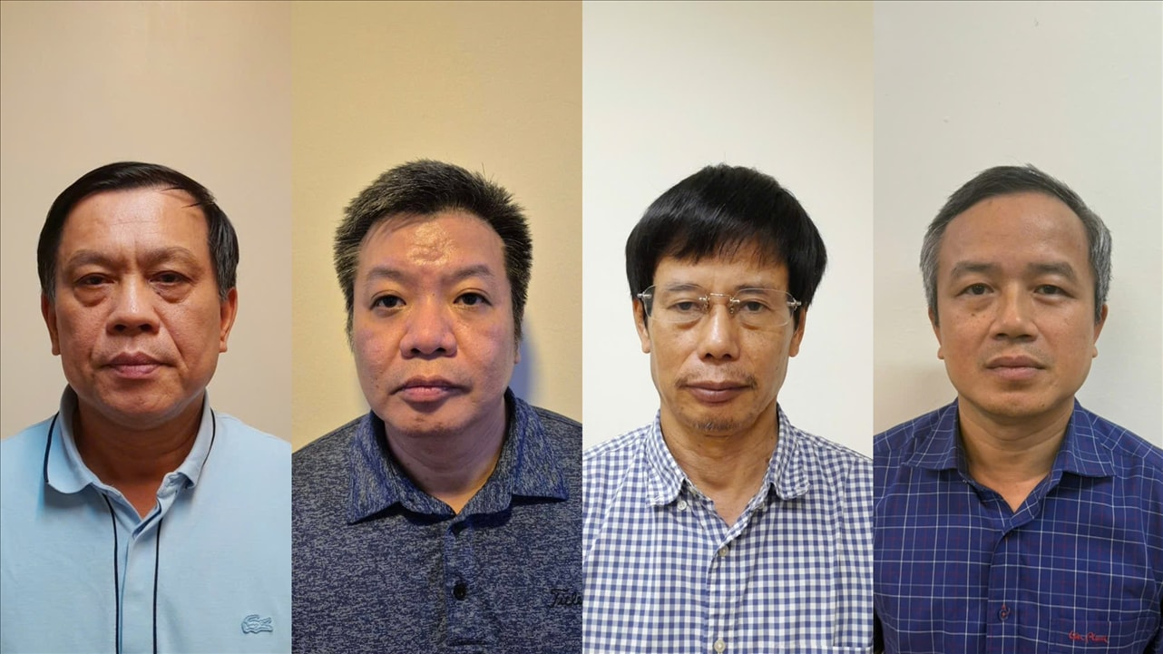 Các đối tượng từ trái qua phải: Nguyễn Bá Hoan, Tống Hải Nam, Nguyễn Gia Liêm, Phạm Viết Hương.