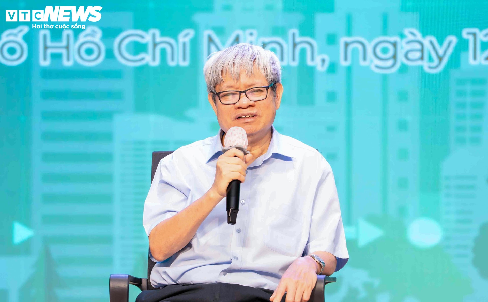 PGS.TS Phùng Chí Sỹ, Phó Chủ tịch Hội Bảo vệ Thiên nhiên và Môi trường Việt Nam. (Ảnh: Lương Ý)