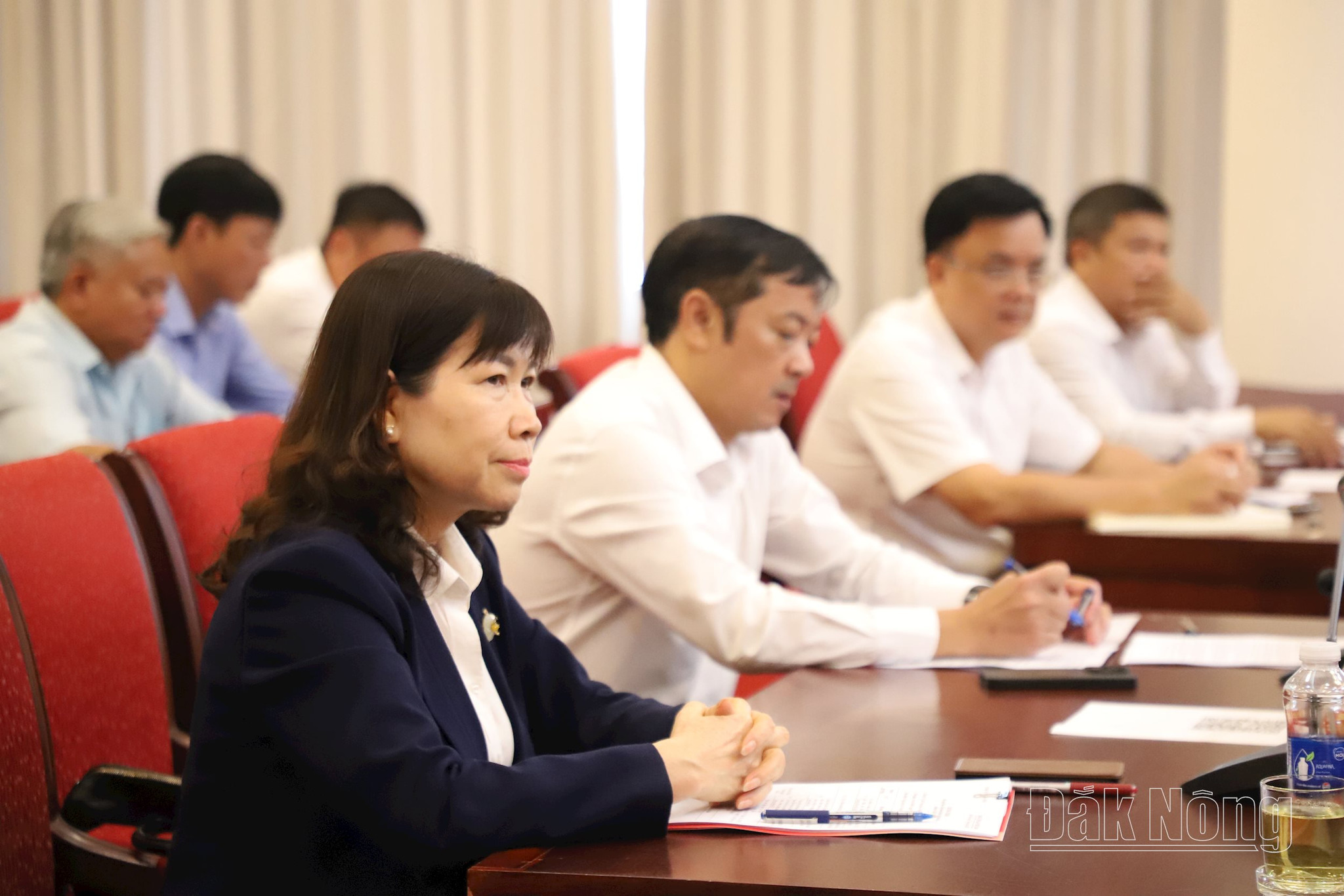 UVBTV Tỉnh ủy, Chủ tịch Ủy ban MTTQ Việt Nam tỉnh Hà Thị Hạnh tham dự hội nghị