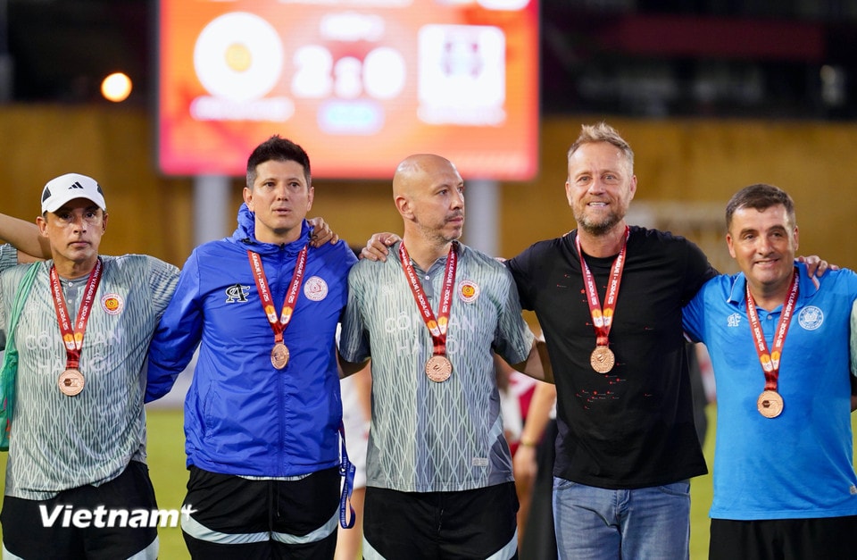 Sau khi hoàn thành mùa giải V-League, thầy trò huấn luyện viên Mano Polking sẽ hướng đến trận gặp Thể Công-Viettel ở bán kết Cúp Quốc gia, diễn ra vào ngày 26/6 tới. (Ảnh: Minh Thư/Vietnam+)