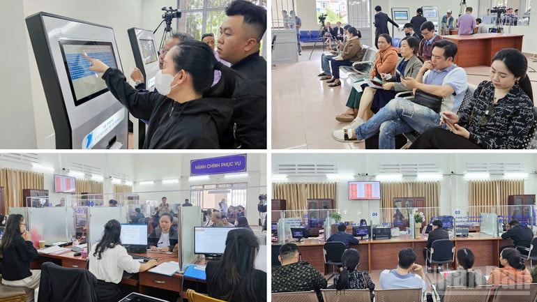 “Thủ tục hành chính được giải quyết rất nhanh, từ thời điểm bốc số đến khi hoàn thành chỉ mất khoảng 5 đến 7 phút”, anh Lê Nguyễn Ngọc Trí, hiện cư trú phường 6, thành phố Đà Lạt chia sẻ. ndo_br_19.jpg
