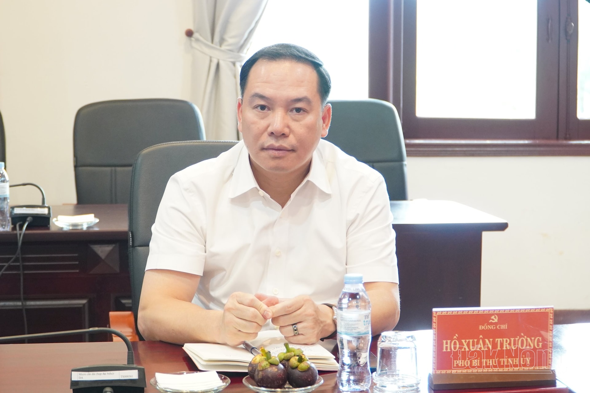 Phó Bí thư Tỉnh ủy Hồ Xuân Trường tham dự tại điểm cầu Tỉnh ủy Đắk Nông