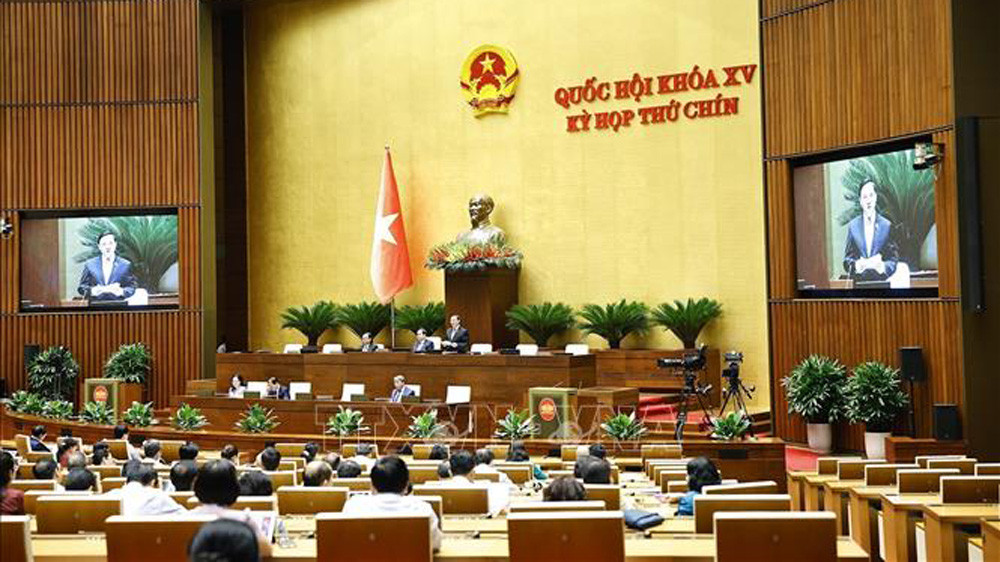 Quang cảnh phiên họp Quốc hội, sáng 23/6/2025