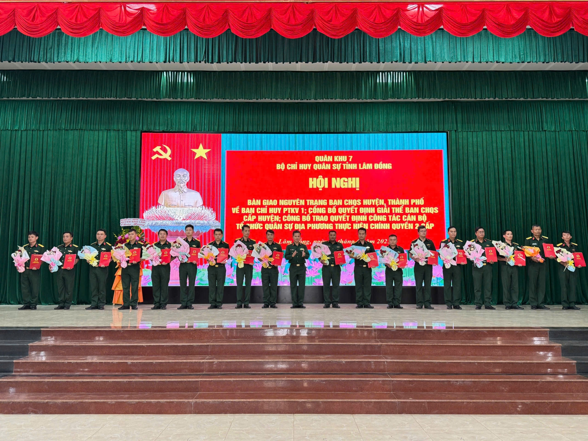 Trao quyết định nhân sự tại Ban Chỉ huy phòng thủ khu vực 1