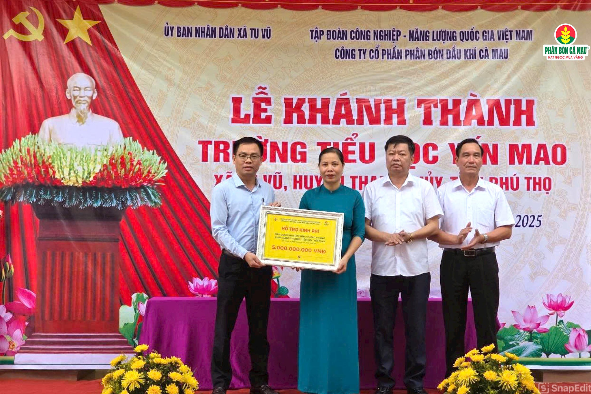 PVCFC tài trợ nguồn kinh phí 5 tỷ đồng để xây dựng trường tiểu học Yến Mao