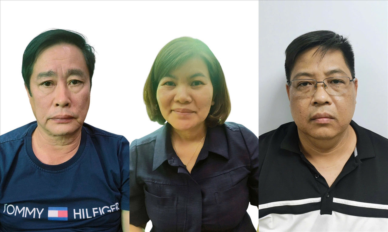 Các đối tượng bị bắt giữ.
