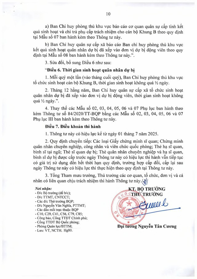 Thông tư 65/2025/TT-BQP sửa đổi, bổ sung 5 thông tư về sĩ quan, quân nhân, công nhân, viên chức quốc phòng- Ảnh 11.