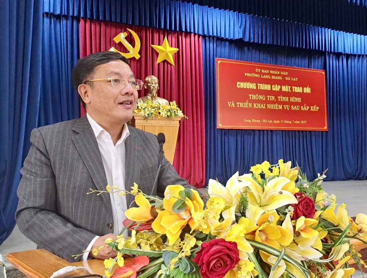 Chủ tịch UBND phường Lang Biang - Đà Lạt Bùi Thế thông tin khái quát về quá trình thành lập phường