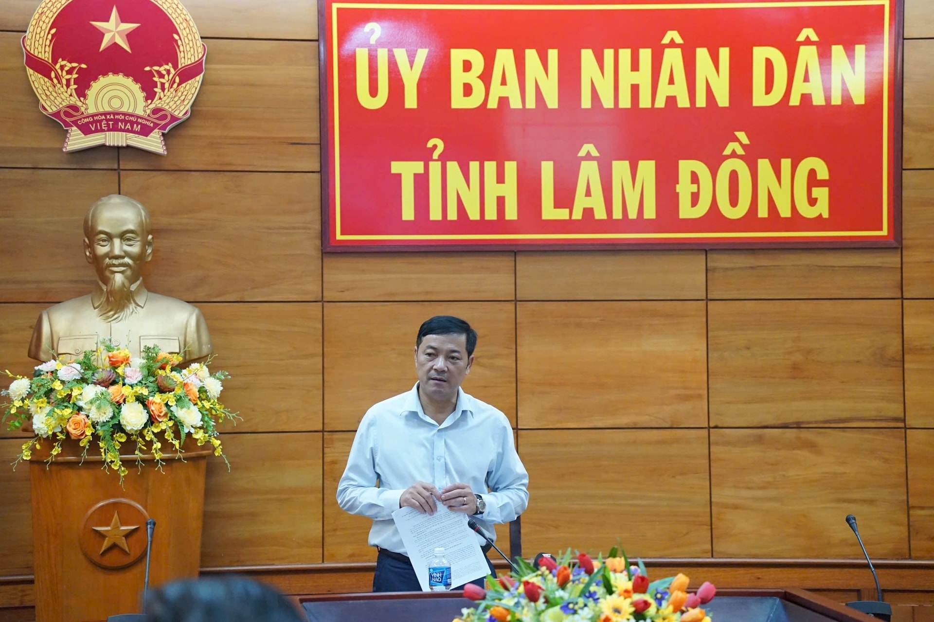 Phó Chủ tịch UBND tỉnh Lê Trọng Yên phát biểu kết luận buổi lảm việc
