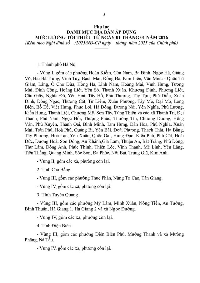 Đề xuất  MỨC LƯƠNG TỐI THIỂU VÙNG từ 1/1/2026- Ảnh 2.