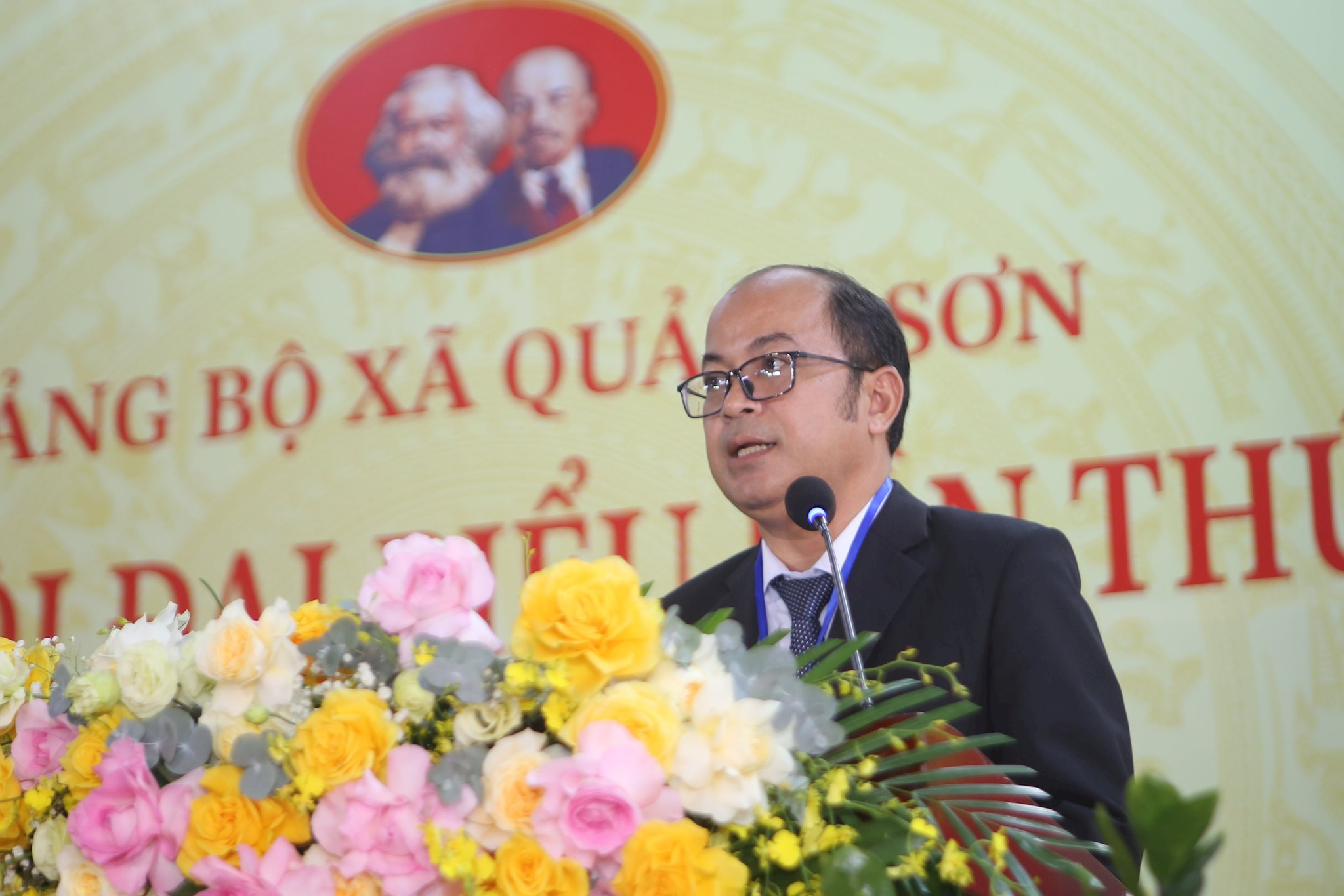 Ủy viên Ban Thường vụ Tỉnh ủy, Phó Chủ tịch HĐND tỉnh Lâm Đồng Y Quang BKrông phát biểu chỉ đạo tại Đại hội