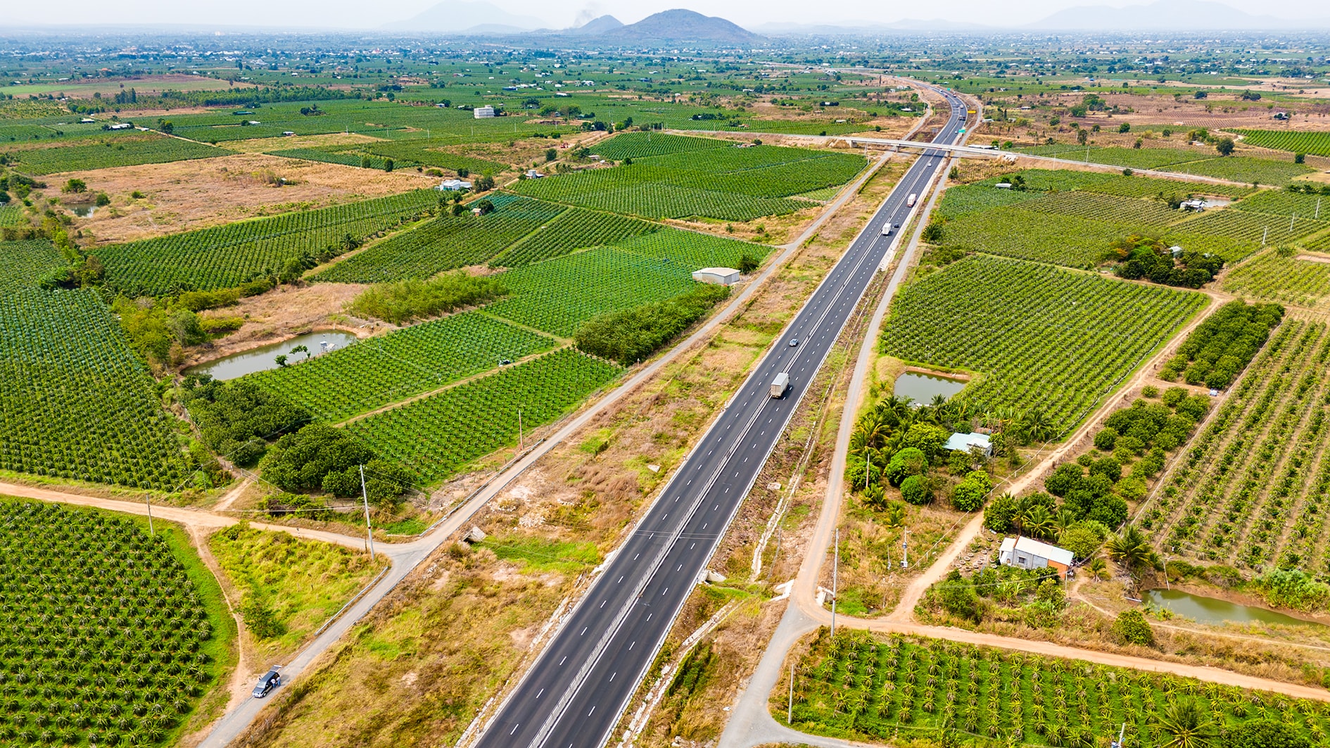 Điểm nối đường cao tốc với Phan Thiết (Ảnh N. Lân)