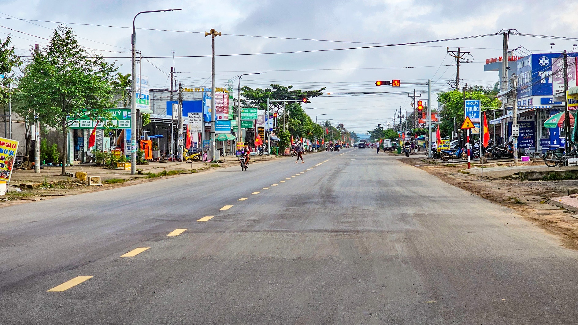 Khu dân cư ở xã Trà Tân (ảnh N. Lân)