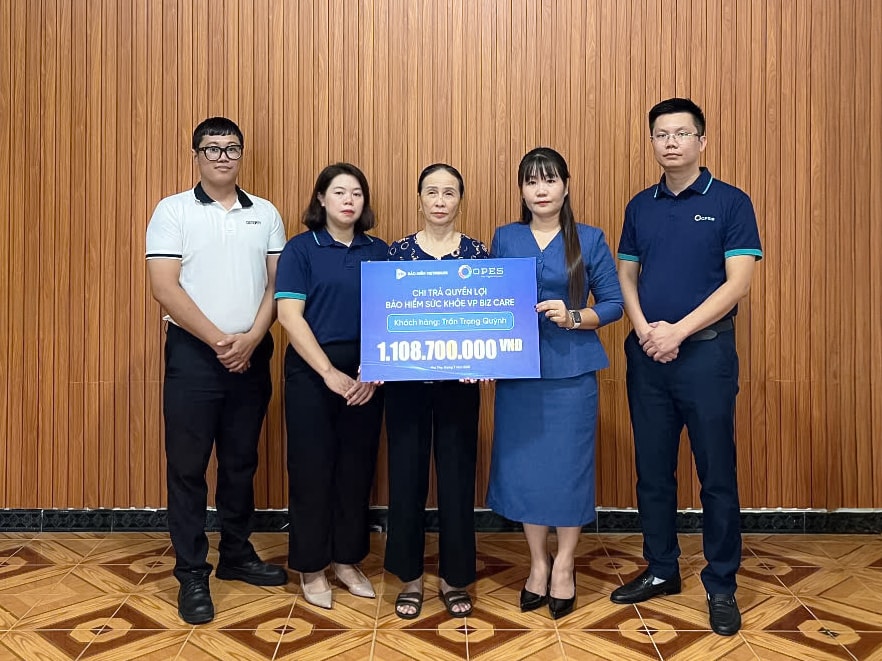 OPES và VBI chi trả hơn 1 tỷ đồng cho người thân khách hàng tham gia hiểm chăm sóc sức khỏe