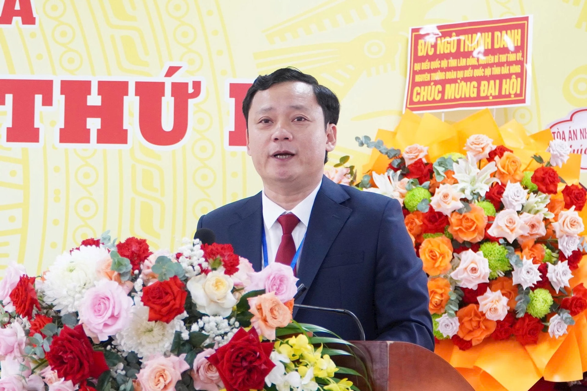 Comrade Vo Pham Xuan Lam, Member of the Provincial Party Standing Committee, Party Secretary, Chairman of the People's Council of Bac Gia Nghia ward delivered the opening speech of the Congress.