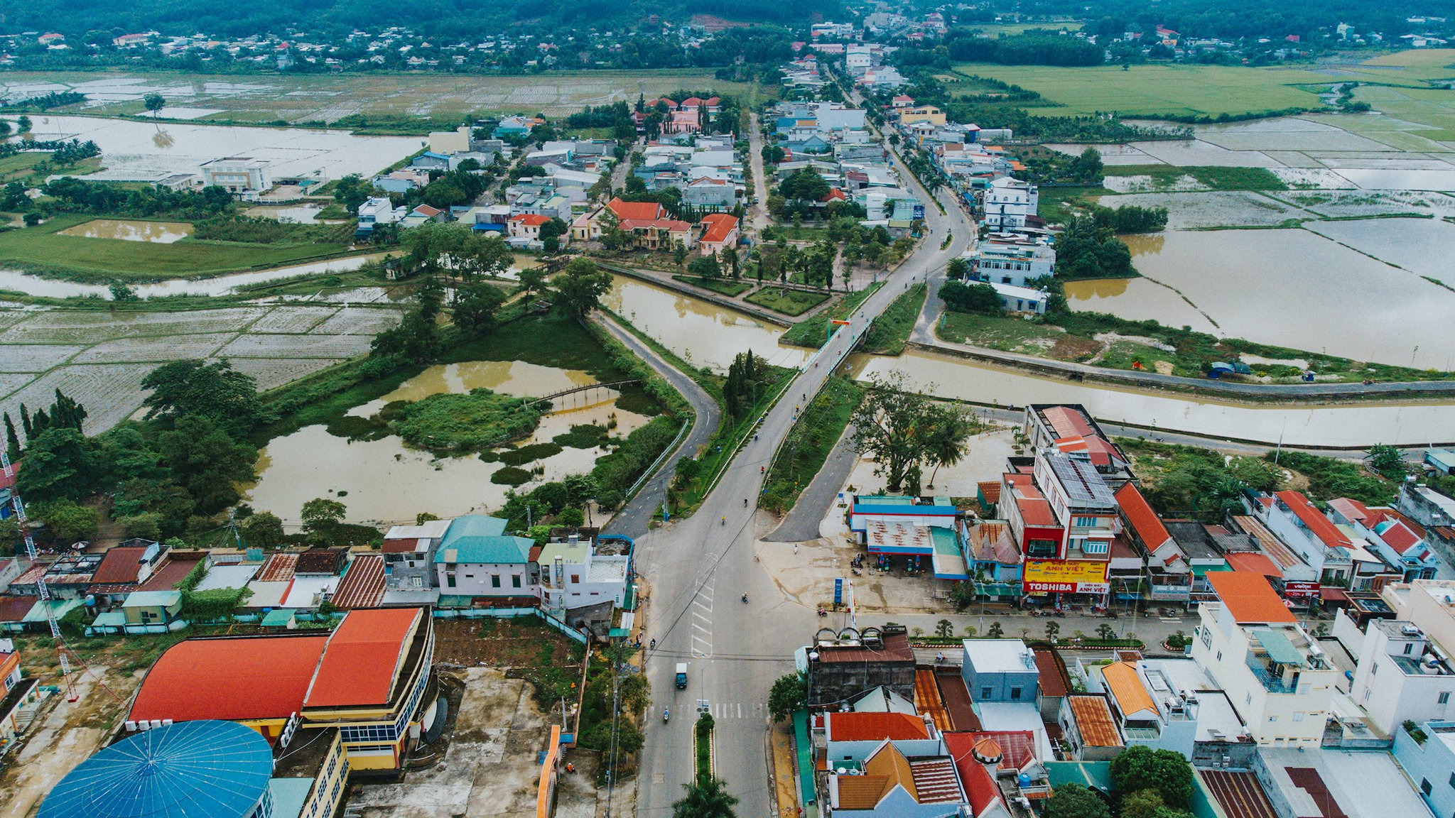 Xã Tánh Linh nhìn từ trên cao