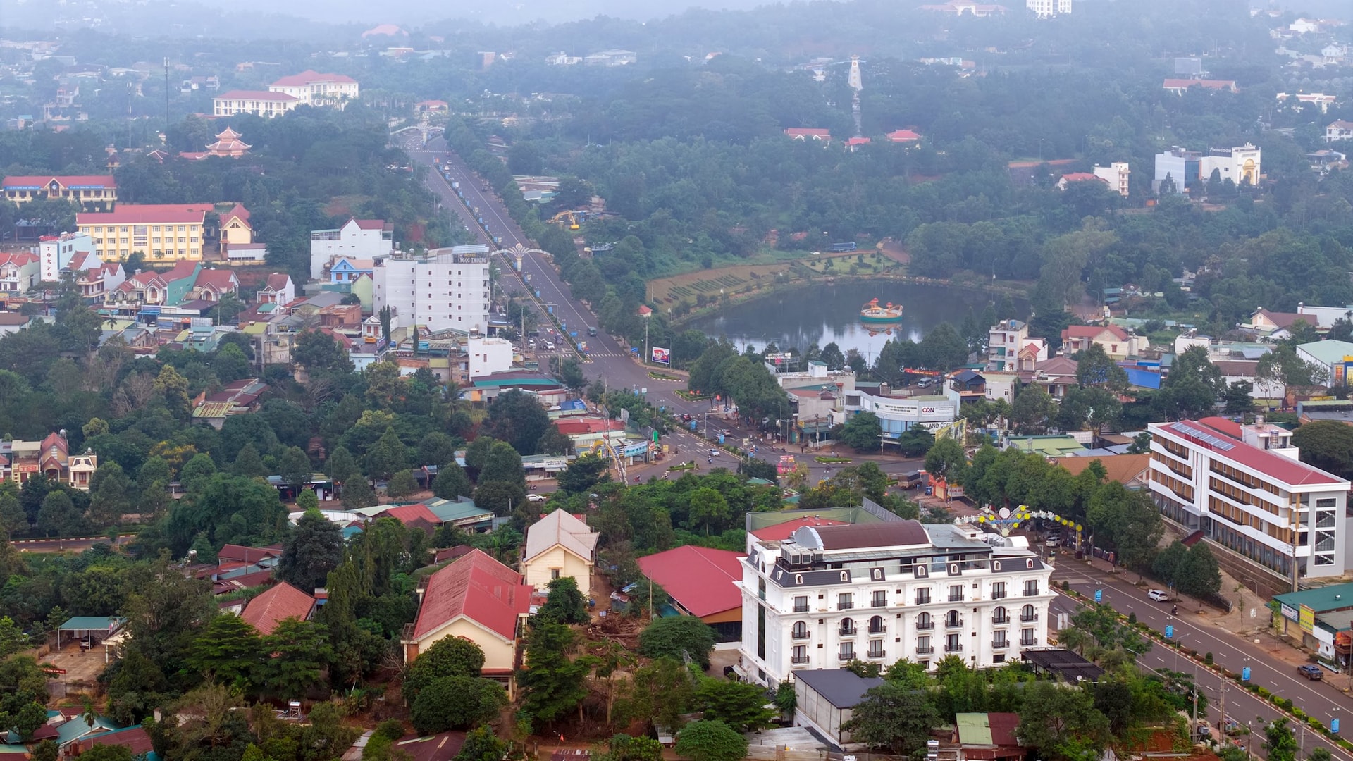 Área urbana de Nam Gia Nghia.