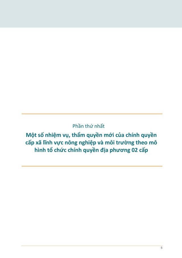 TOÀN VĂN: Sổ tay hướng dẫn thực hiện nhiệm vụ mới của cấp xã - lĩnh vực NÔNG NGHIỆP và MÔI TRƯỜNG- Ảnh 5. TOÀN VĂN: Sổ tay hướng dẫn thực hiện nhiệm vụ mới của cấp xã - lĩnh vực NÔNG NGHIỆP và MÔI TRƯỜNG- Ảnh 5.