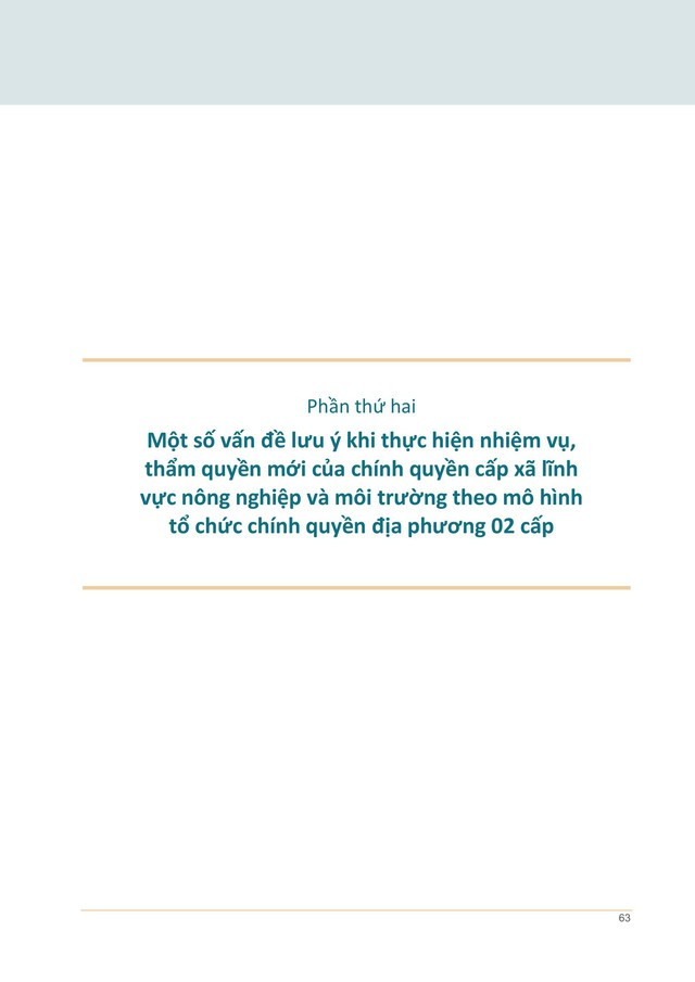 TOÀN VĂN: Sổ tay hướng dẫn thực hiện nhiệm vụ mới của cấp xã - lĩnh vực NÔNG NGHIỆP và MÔI TRƯỜNG- Ảnh 63. TOÀN VĂN: Sổ tay hướng dẫn thực hiện nhiệm vụ mới của cấp xã - lĩnh vực NÔNG NGHIỆP và MÔI TRƯỜNG- Ảnh 63.