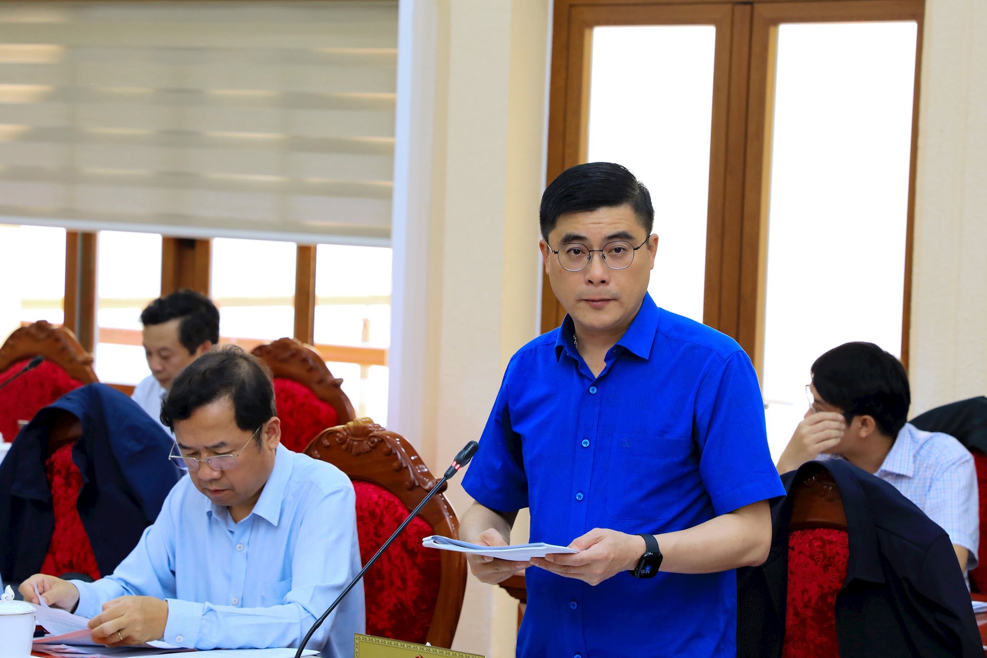 1 UVBTV, Chánh Văn phòng Tỉnh ủy Nguyễn Khắc Bình báo cáo sơ bộ về công tác chuẩn bị và Dự thảo văn kiện
