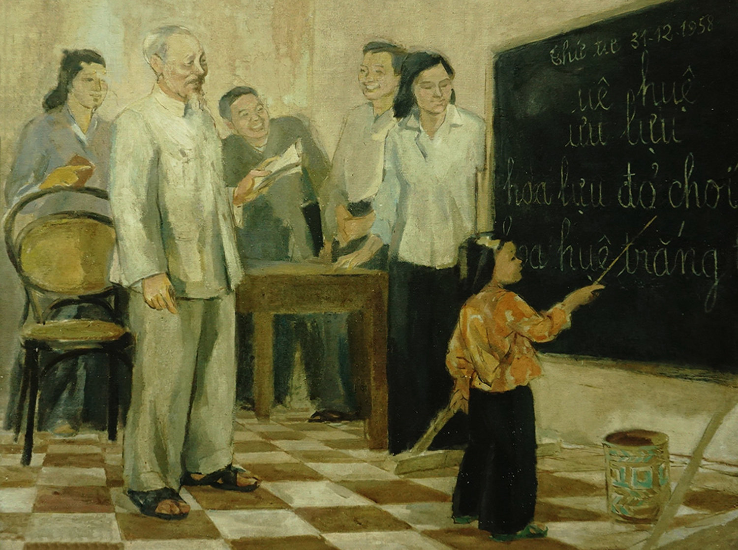 Chu tich ho chi minh voi lop hoc vo long