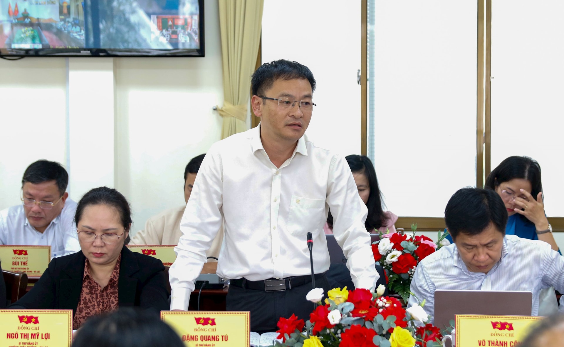 Đồng chí Đặng Quang Tú, Bí thư Đảng uỷ Phường Lâm Viên - Đà Lạt đề xuất kêu gọi xây dựng, đầu tư hạ tầng giao thông, hạ tầng số ở vùng lõi