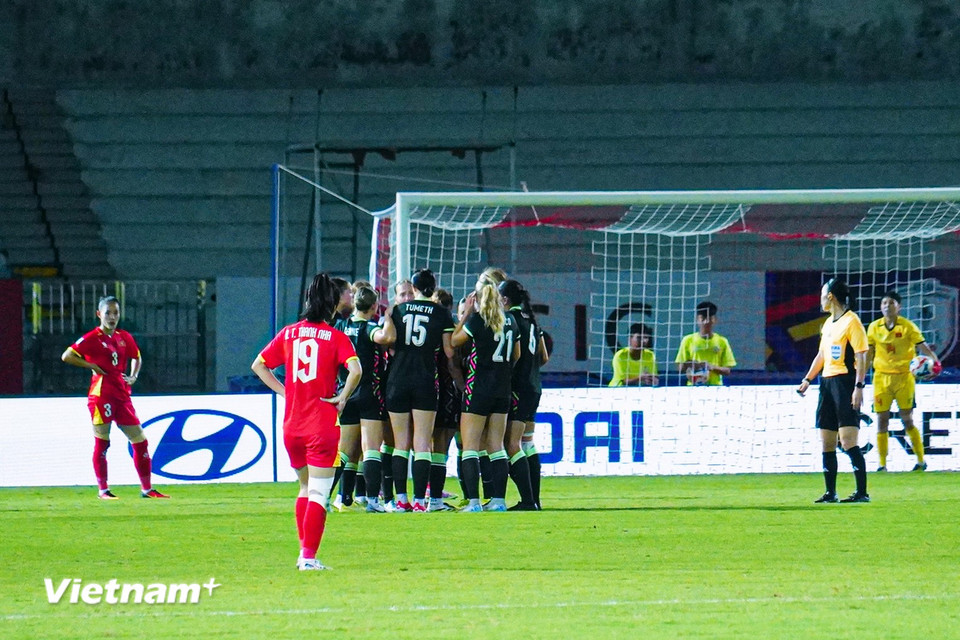 Đến phút thứ 17, cách biệt được nhân đôi cho U23 Nữ Australia sau pha 