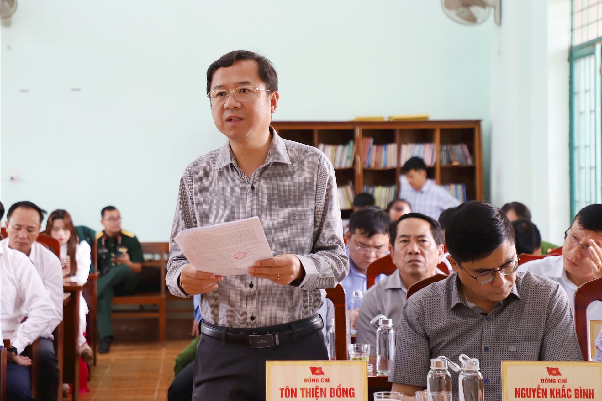 Đồng chí Tôn Thị Đồng, Ủy viên Ban Thường vụ Tỉnh ủy, Trưởng Ban Tổ chức Tỉnh ủy Lâm Đồng phát biểu tại buổi làm việc