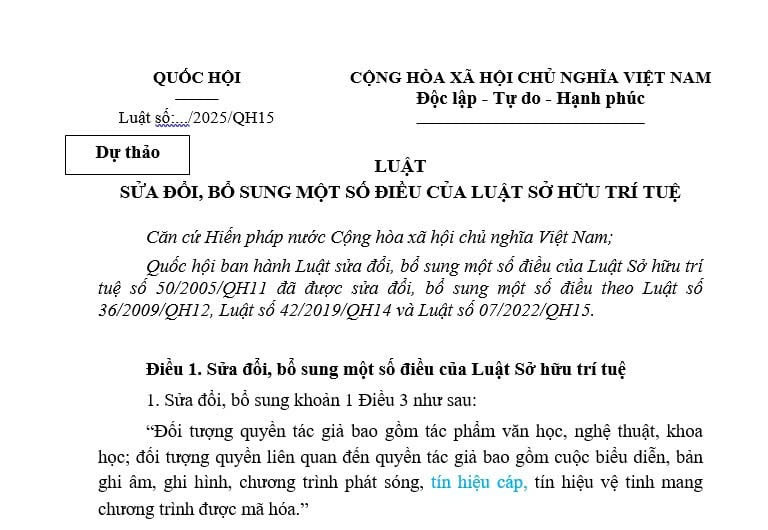 Cập nhật dự thảo Luật sửa đổi Luật Sở hữu trí tuệ mới nhất 