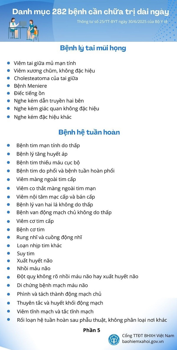 Mức hưởng trợ cấp ốm đau dài ngày và Danh mục bệnh cần chữa trị dài ngày- Ảnh 5.