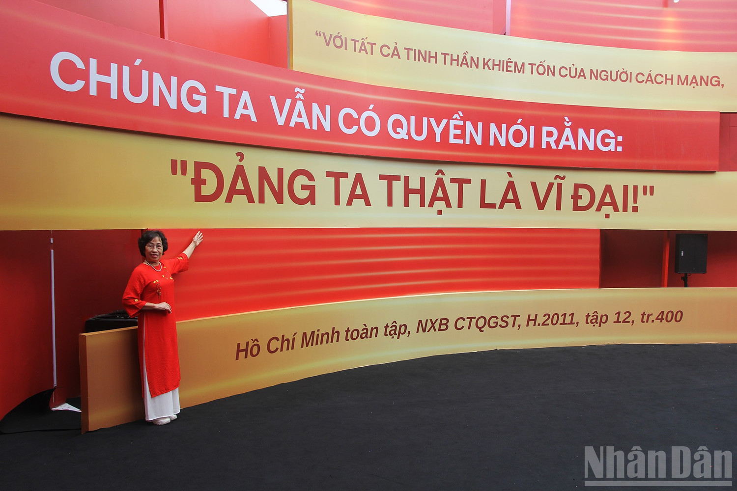Câu nói của Chủ tịch Hồ Chí Minh được thể hiện sáng tạo, góp phần khắc họa đậm nét thông điệp tư tưởng trong không gian trưng bày