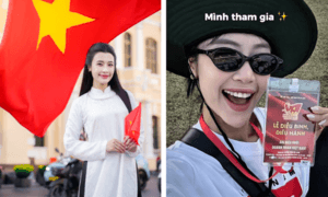 Nữ doanh nhân gen Z gây sốt mạng khi xuất hiện trong đoàn diễu hành A80 