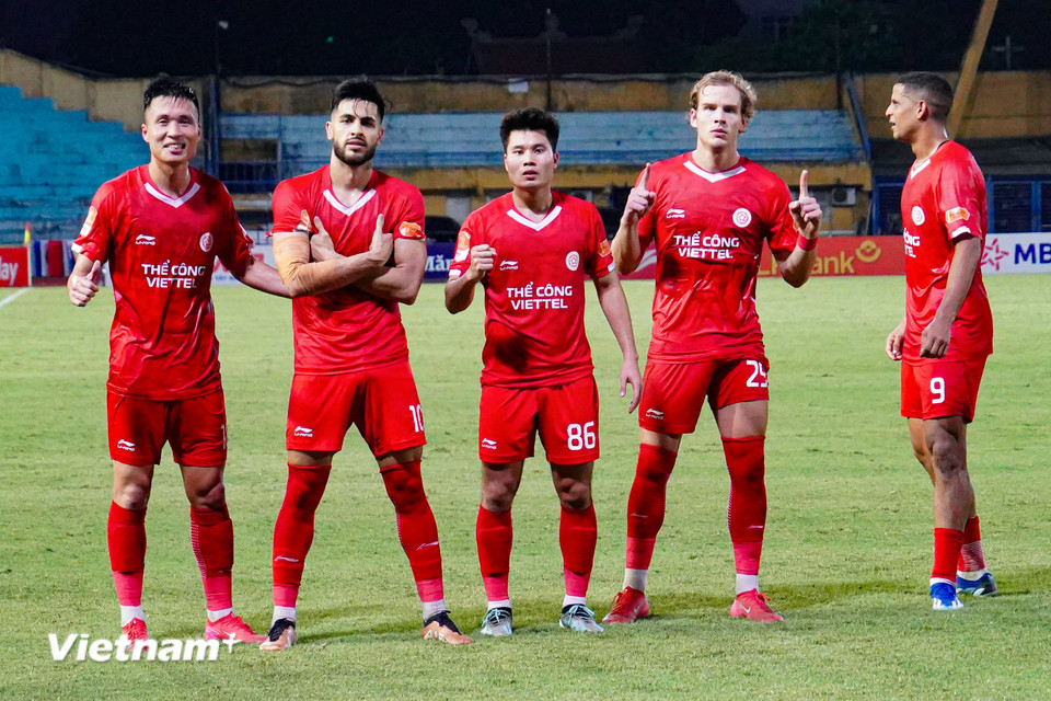 Tối 14/9, Thể Công-Viettel giành chiến thắng 1-0 trước Hà Nội FC ở vòng loại Cúp Quốc gia 2025/26. (Ảnh: Việt Anh/Vietnam+)
