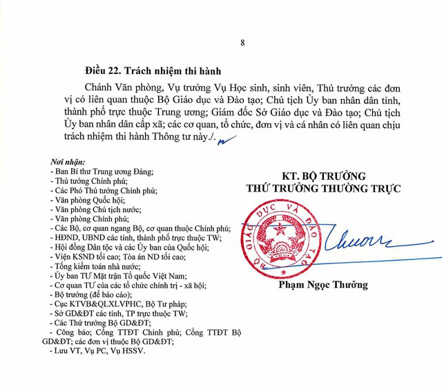 TOÀN VĂN: Thông tư 19/2025/TT-BGDĐT quy định về khen thưởng và kỷ luật học sinh- Ảnh 8.