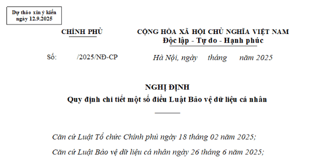Đã có dự thảo Nghị định quy định chi tiết Luật Bảo vệ dữ liệu cá nhân