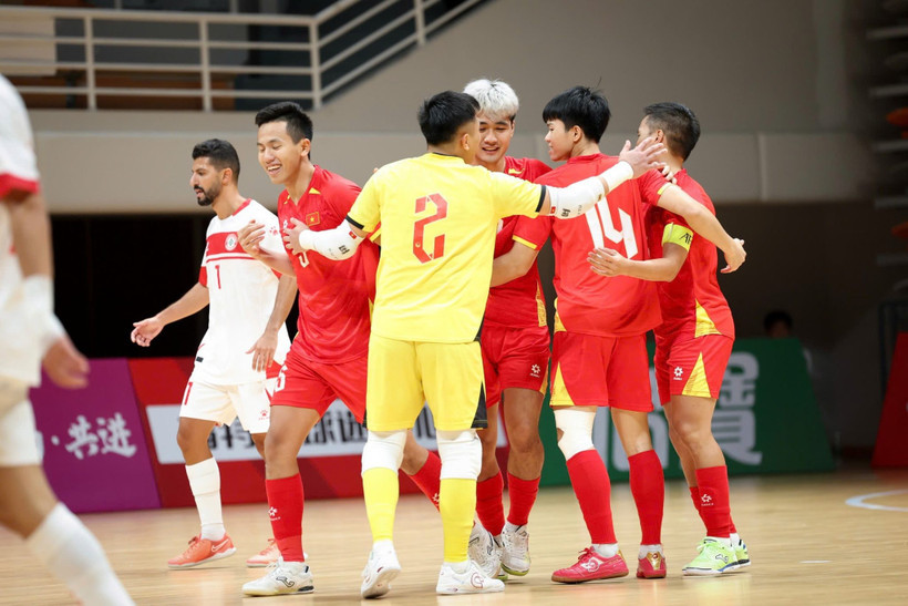 Đội tuyển Việt Nam giành vé tham dự vòng chung kết Futsal châu Á 2026. (Nguồn: VFF)